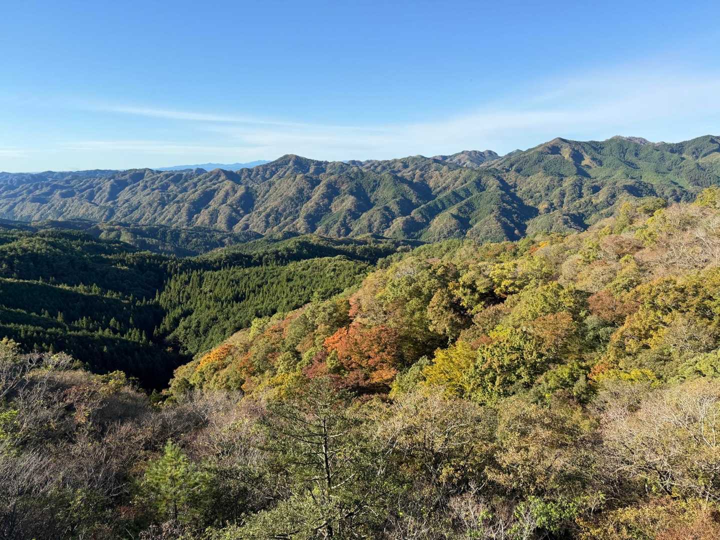 紅葉始まった山々