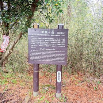 明星ヶ岳は景観もなく原っぱのような山頂でした。
