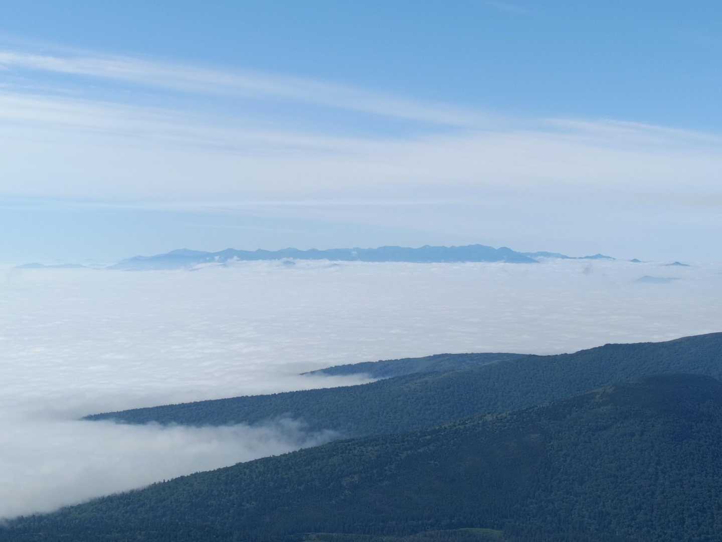 左手向こうは日高山脈だよ…
