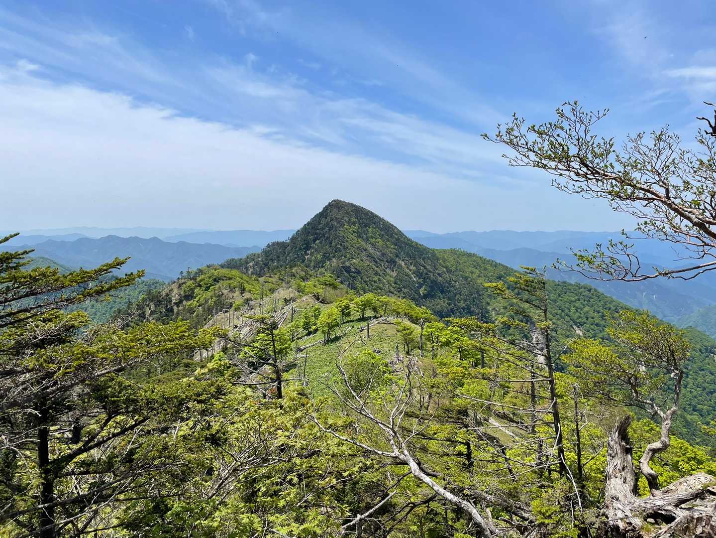 太尾登山口-古田ノ森-千丈平-釈迦ヶ岳-空鉢岳-椽ノ鼻-孔 往復コースの写真