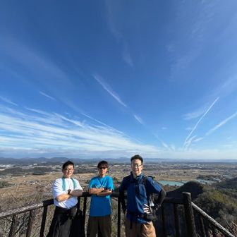 笠松山の新展望台にて