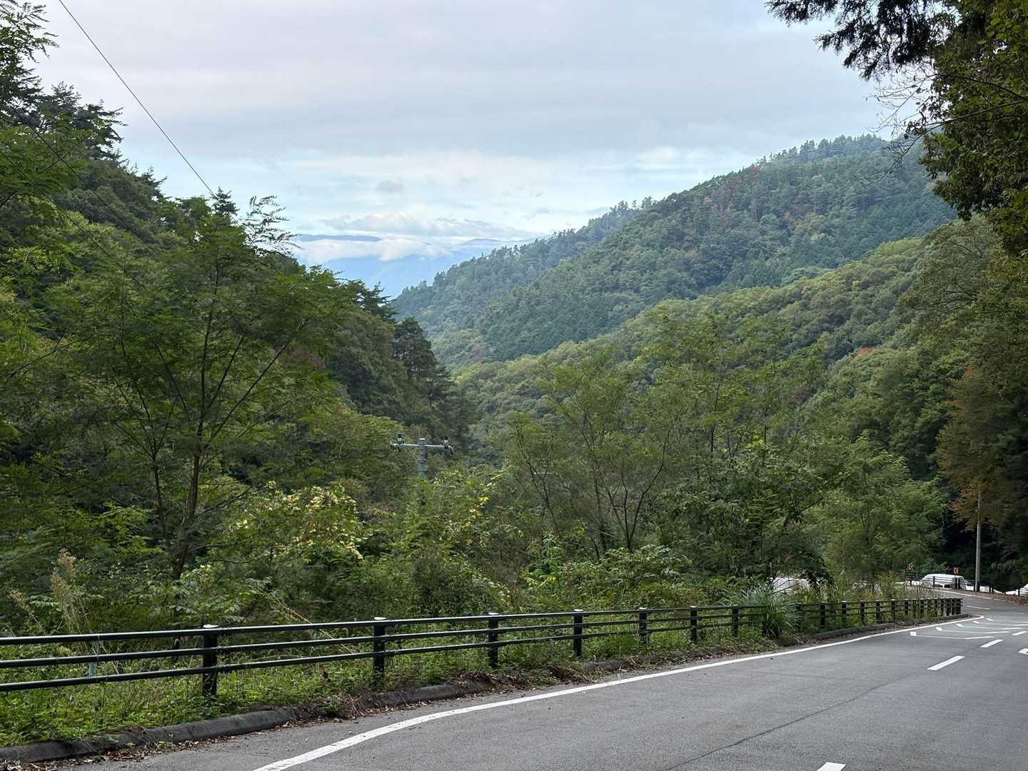 登山口まで林道を戻ります