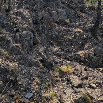 岩場の急登が続く