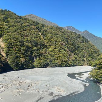畑薙大吊橋からの景色