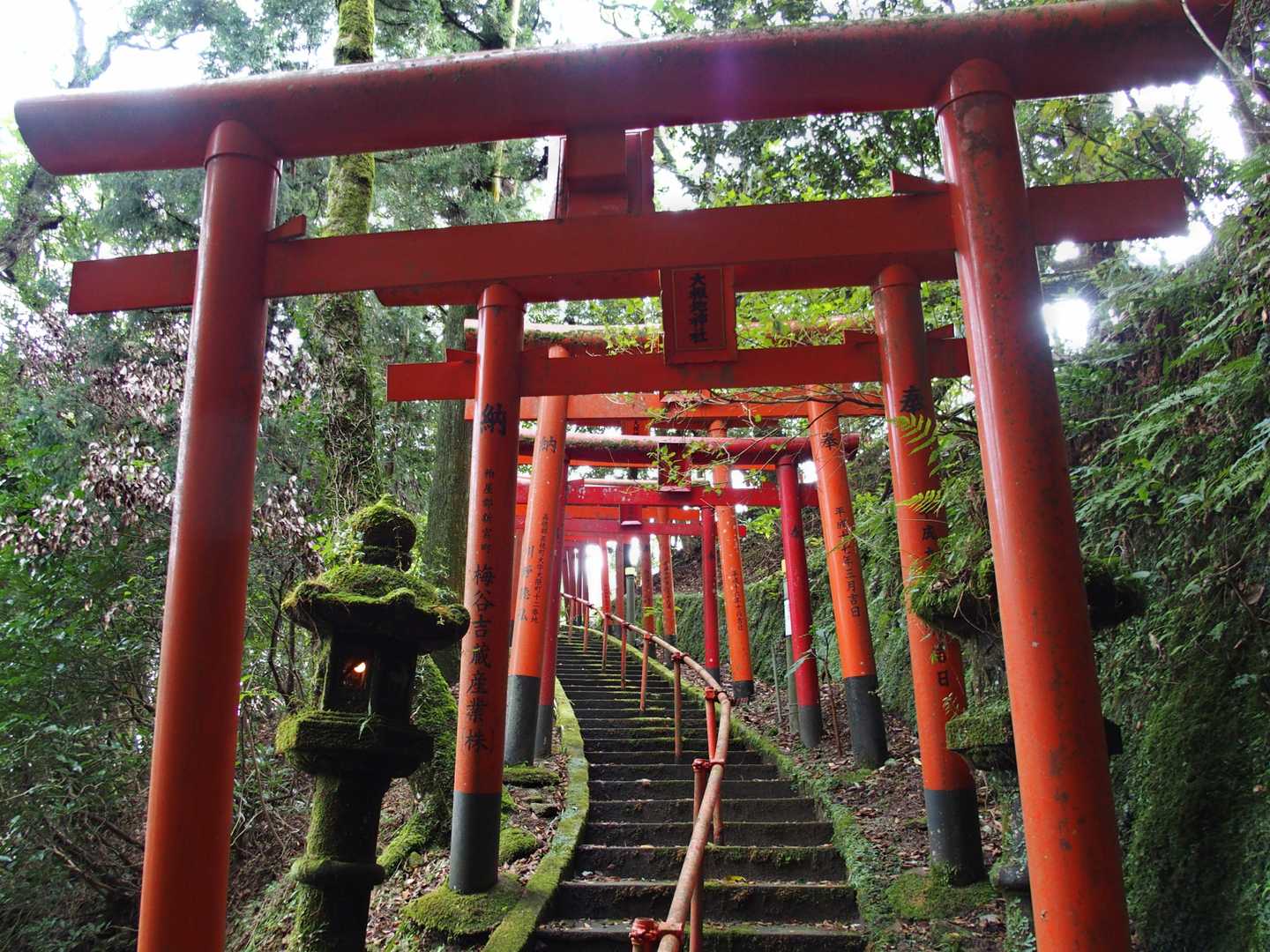 赤い鳥居✨
今日のタオルは緑色…赤い鳥居に緑のタオル🎵つい鼻歌が出る😜