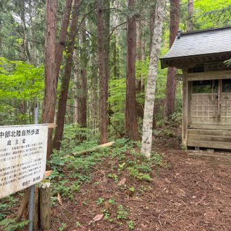 登山口近くまで下りると何やら地元の若者が持ち帰った御神体が祀られたお堂もありましたが帰ってから看板読んだ俺には御神体を覗くチャンスはありませんでした。