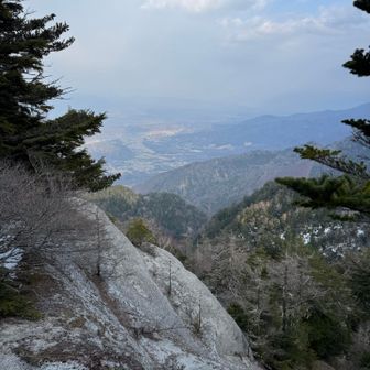下山中、下界がよく見えました。