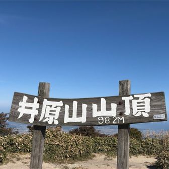 井原山982m 🩵真っ青な空　風強め