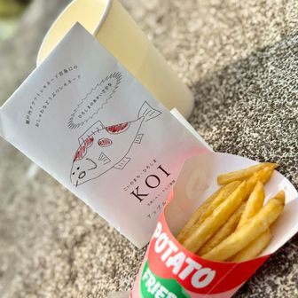 完全に下山してポテトを買いました。
本日2杯目も、いただきもののアップルレモネード。
鯉のぼりの山にちょうどいい！
めっちゃ美味しい😋ありがとう❣️