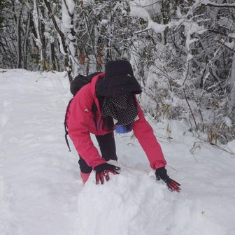 何故かまた雪だるま製作開始