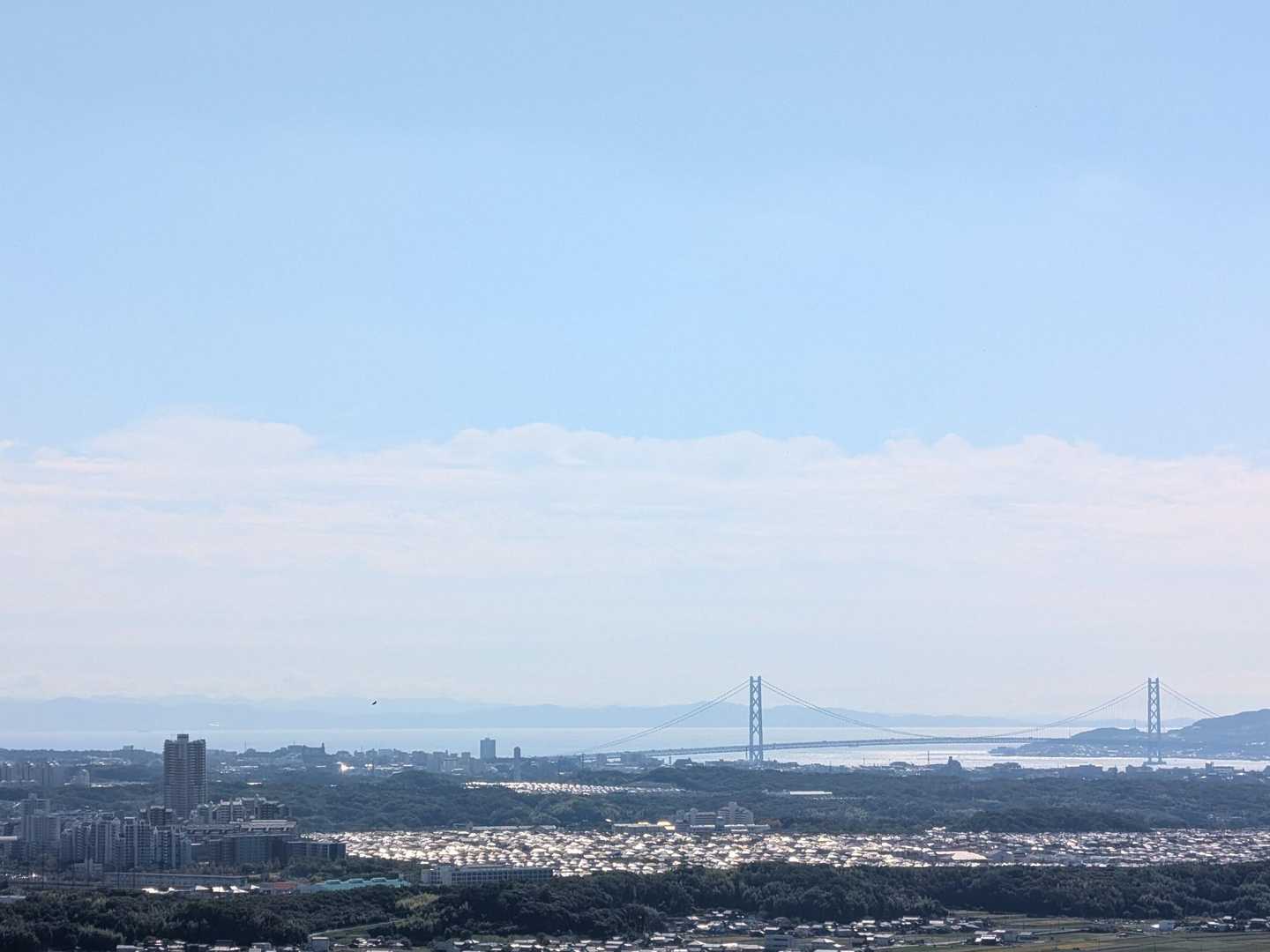 明石海峡大橋が見えてます😊