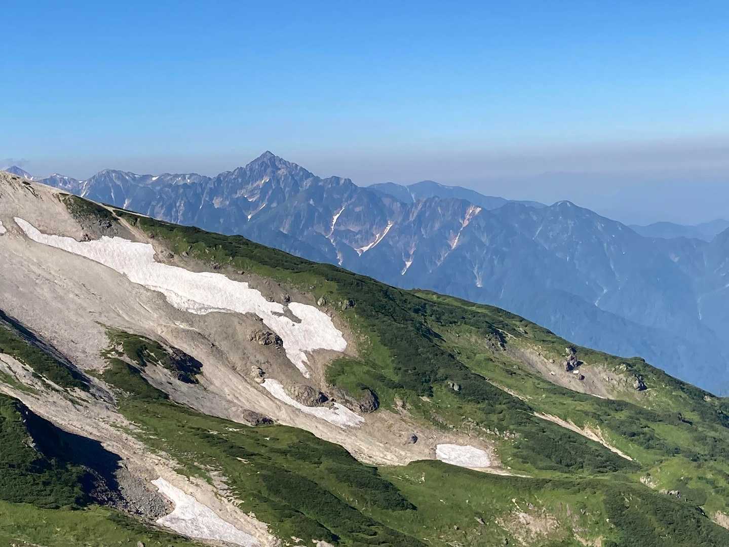 丸山-杓子岳-白馬鑓ヶ岳 縦走コースの写真