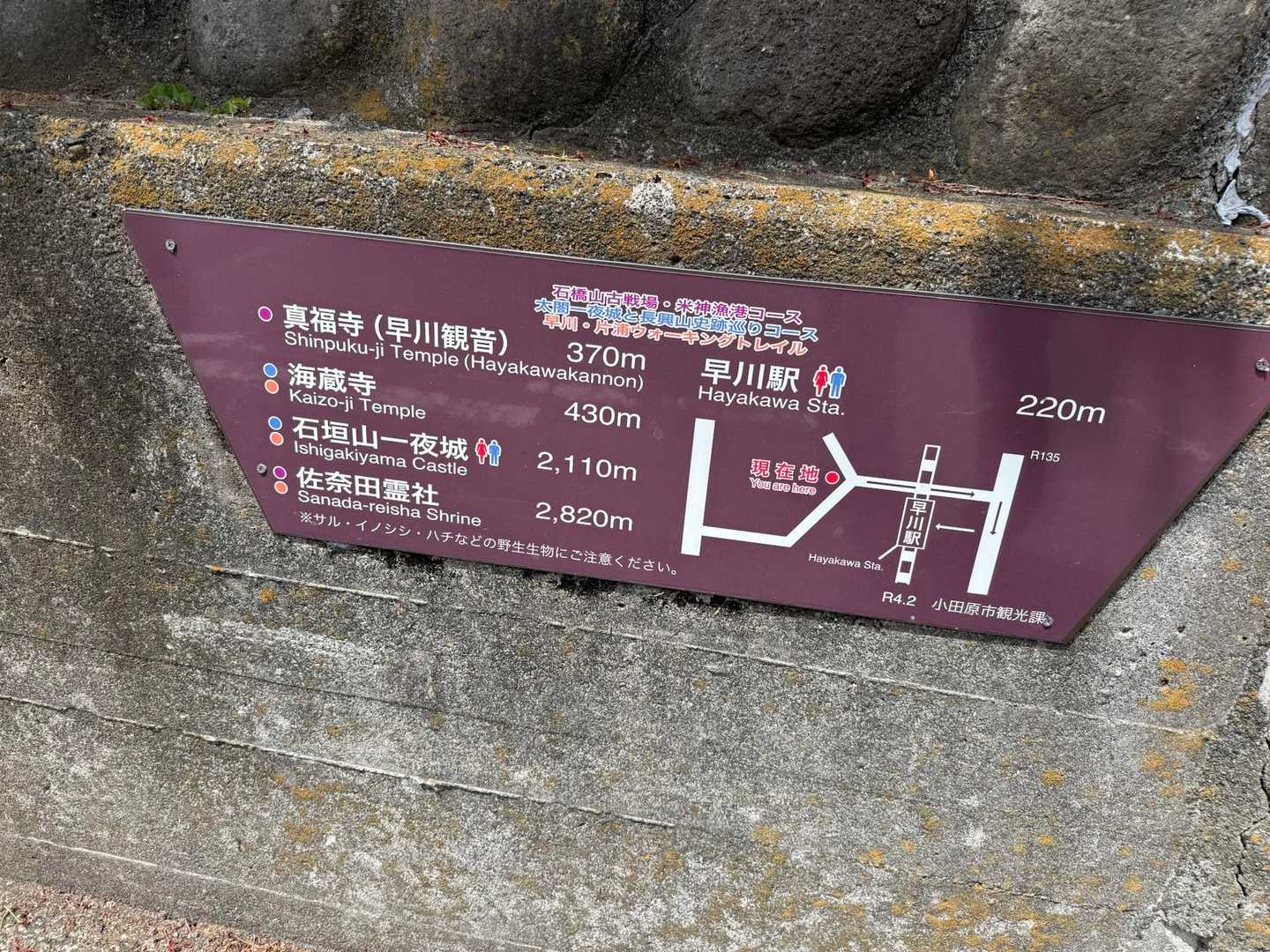 所々に看板あるから迷いません