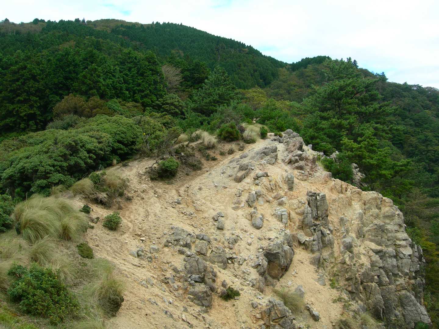 安楽峠-安楽峠登山口-臼杵ヶ岳-小太郎峠-船石-御所平 往復コースの写真