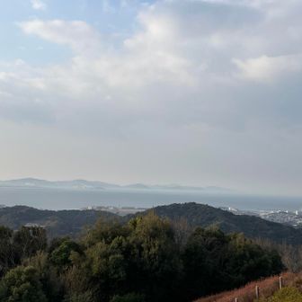 黄砂で霞んでる