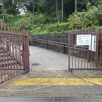 次の目的地は多摩川台公園。最近、山頂ランドマークが登録された模様。こちらが登山口… というか、公園の入口。