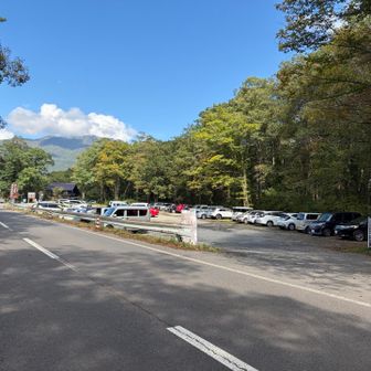 登山者駐車場、ここからひたすら歩きます