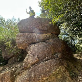 部長さんと重ね岩🪨