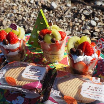 そしてこんなデザートまで！すごすぎる🍓
かわいいし美味しかった！