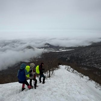 雨もおさまりそうもないし、潔ぎよく下山！