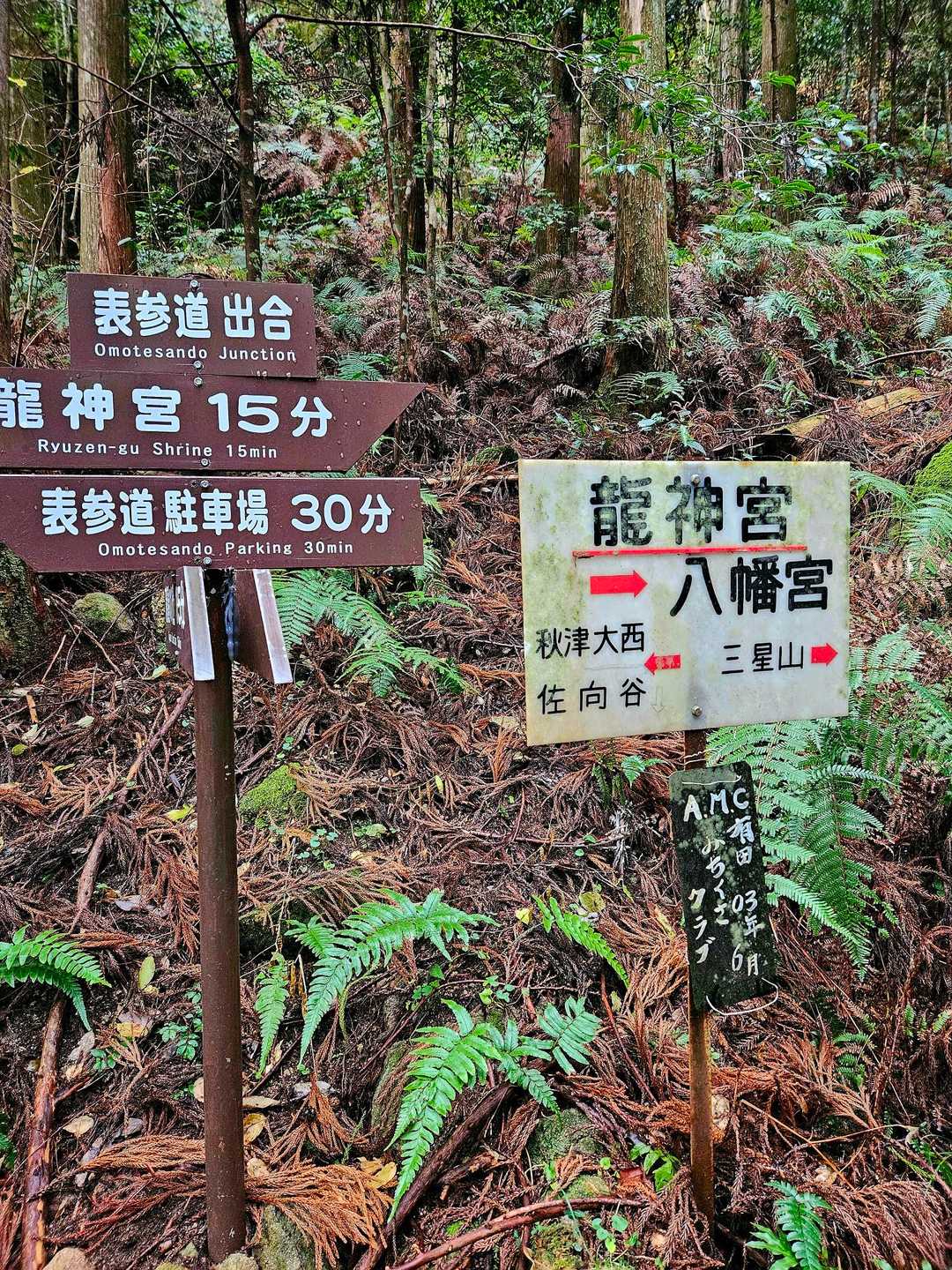 『表参道出合』
ここにも新しく標識が設置されてました👍

龍神宮を目指します⛩️