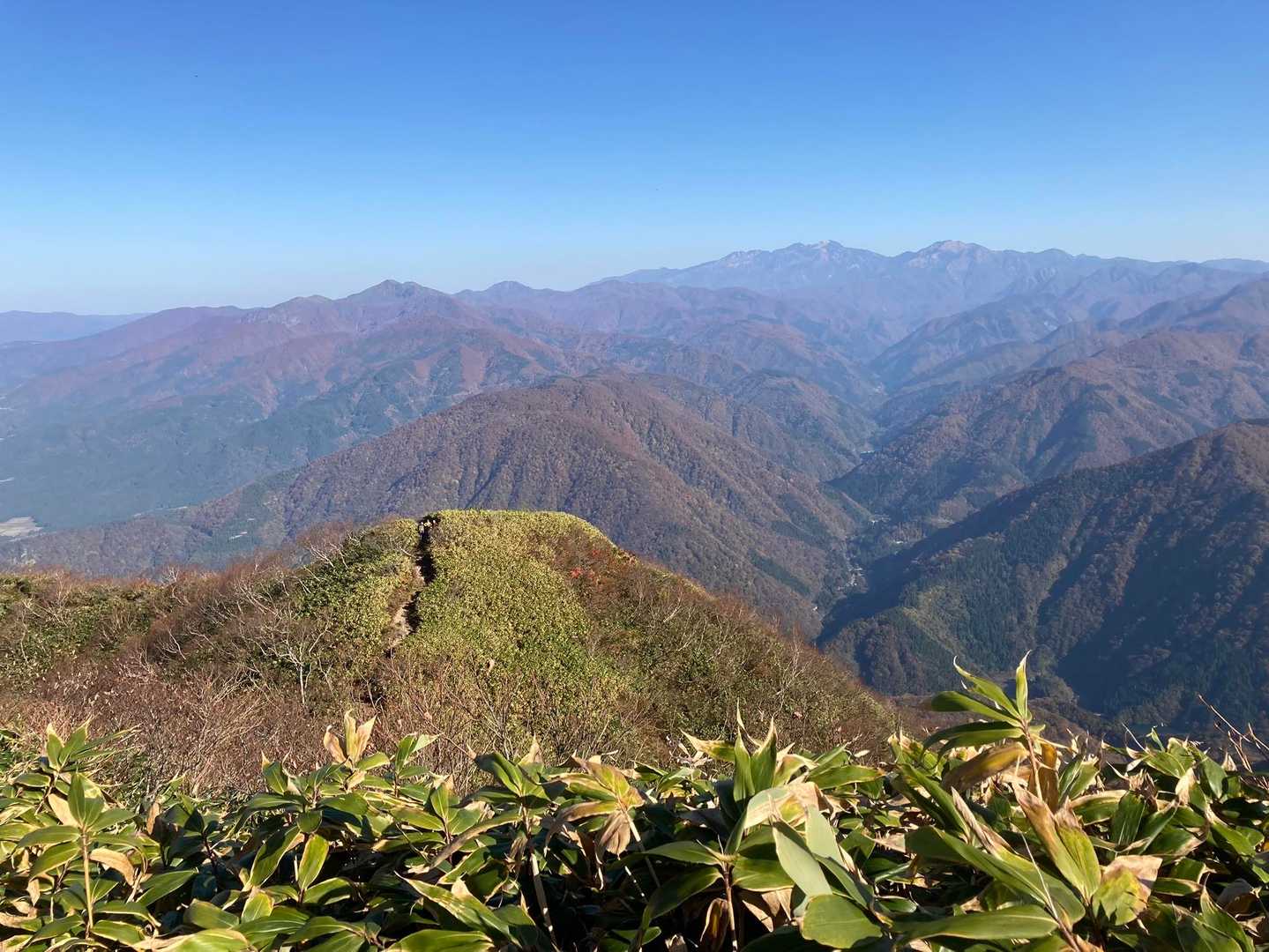 荒島岳中出コース登山口-小荒島岳-シャクナゲ平-荒島岳 縦走コースの写真