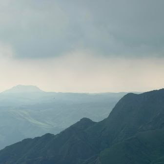 中岳の奥に見えるのは荻岳かなー。
