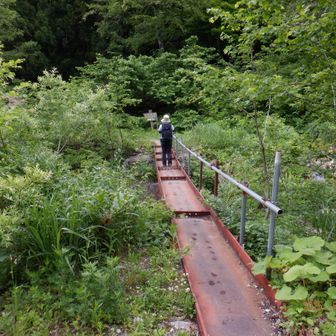 先ずは川を渡ります。