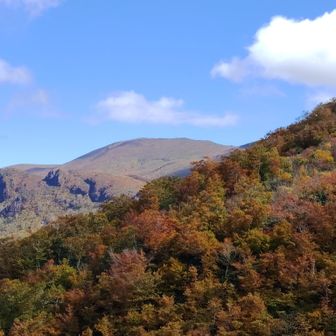 栗駒山の山頂が見えました😃