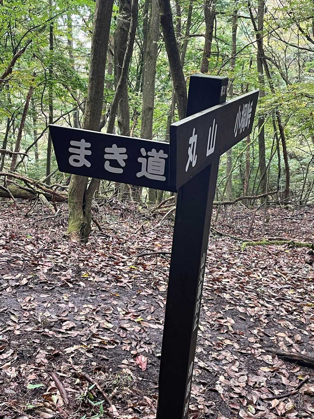 「まき道」の主張が大きい標識🤣