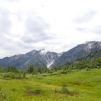 白馬三山が見えてきたので