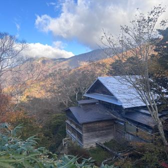 翌朝の大黒屋さん越しの景色