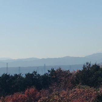 向かって右端、薄っすら富士山