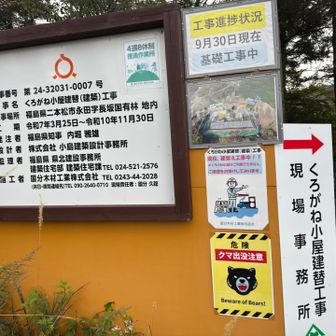 改築中のくろがね小屋進捗