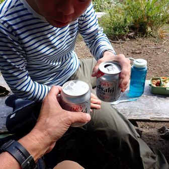 とりあえず乾杯

今日は、ここが山頂になりましたとさ