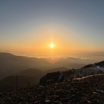 雲海と日の入り