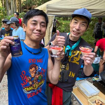 感謝還暦　誕生日会　スイカ割り　かき氷パーリー