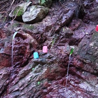 寺谷ルートの取付近くの水場まで下りてきた