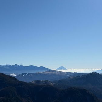 今日は富士山がくっきり。八ヶ岳もよく見えた。