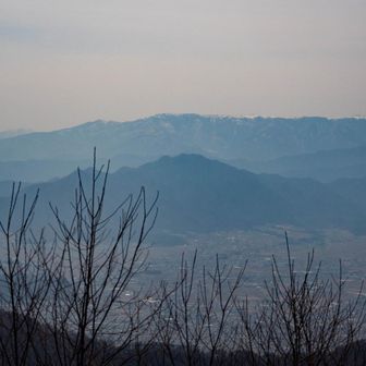 美ヶ原とその手前に独鈷山