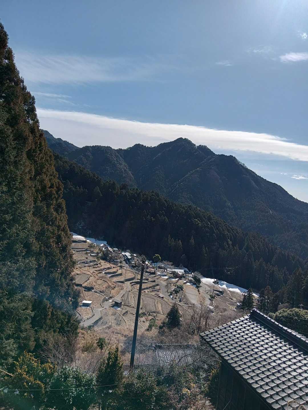 道を間違えられて、本道に戻る。お陰で千枚田の景色が見れました😃
