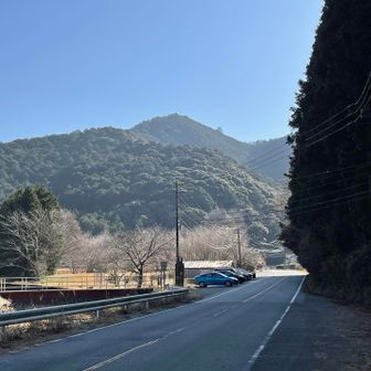 愛宕山登山口に一旦下山
正面は額堂山？の手前の丸山？