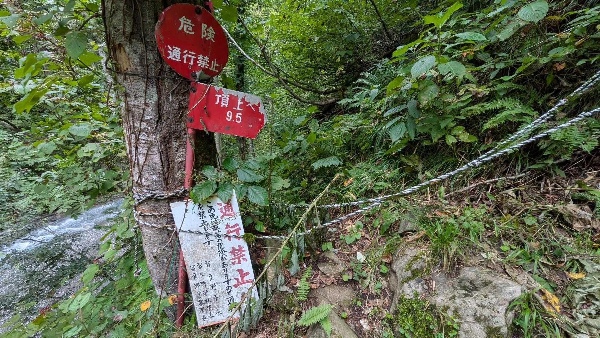 旧道登山口-芦別岳-雲峰山-半面山 縦走コースの写真