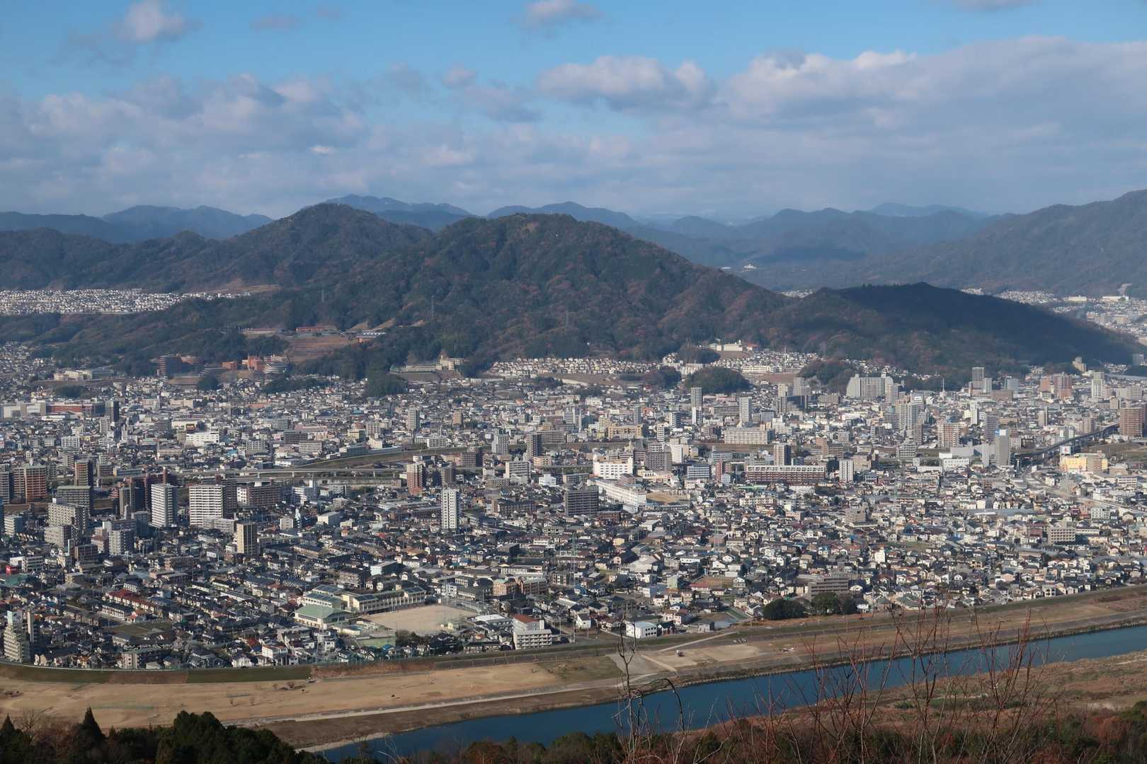  戸坂駅-松笠観音寺-松笠山-蝦蟇ヶ峠-二ヶ城山-高陽中央 縦走コースの写真