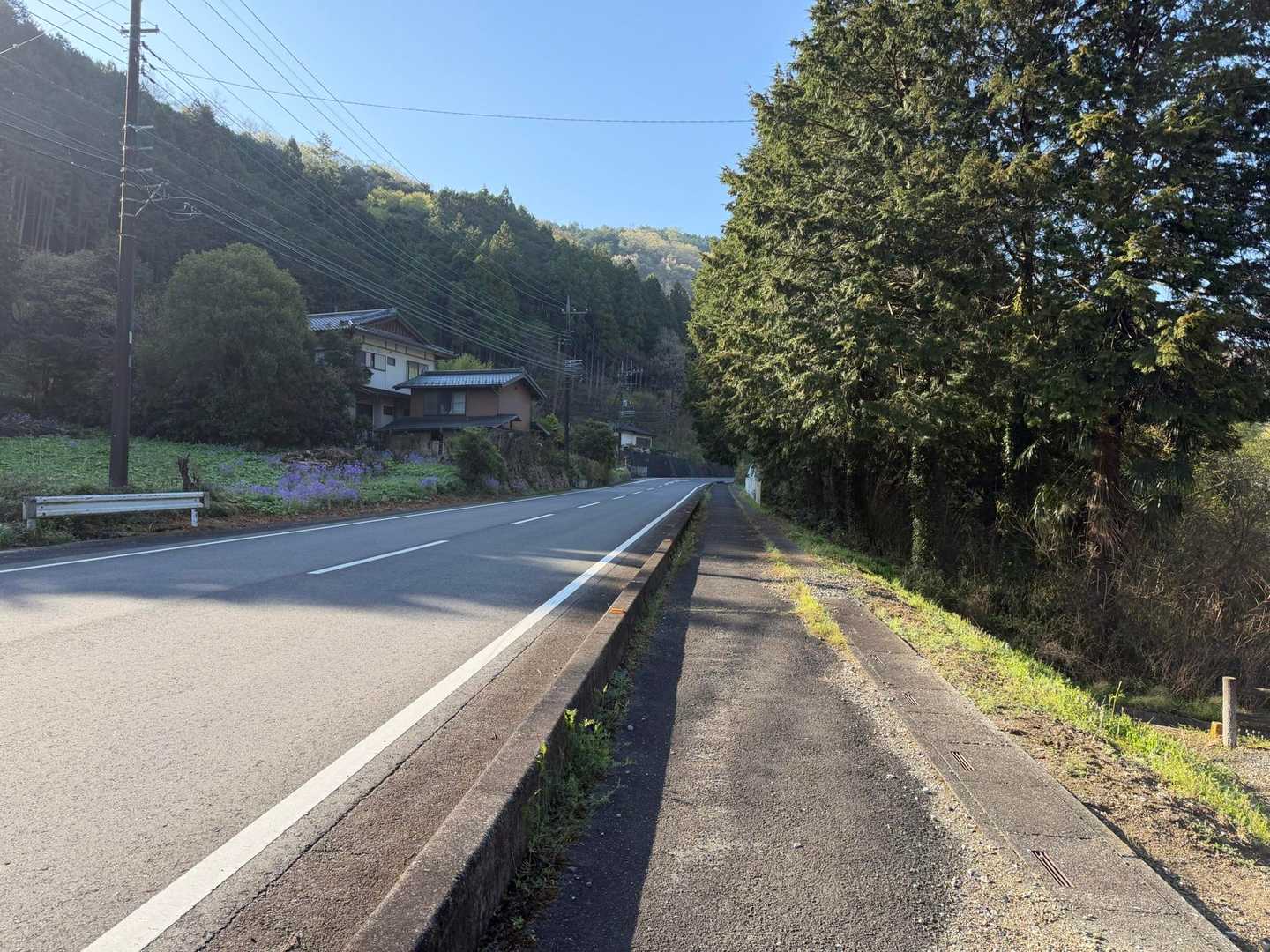 スタート、今回結構舗装路も歩きました、途中横断する場所も結構あった印象です