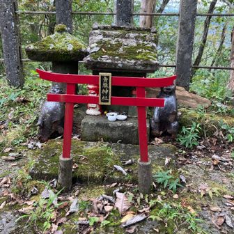 頂上に小さな神社　安産祈願🙏