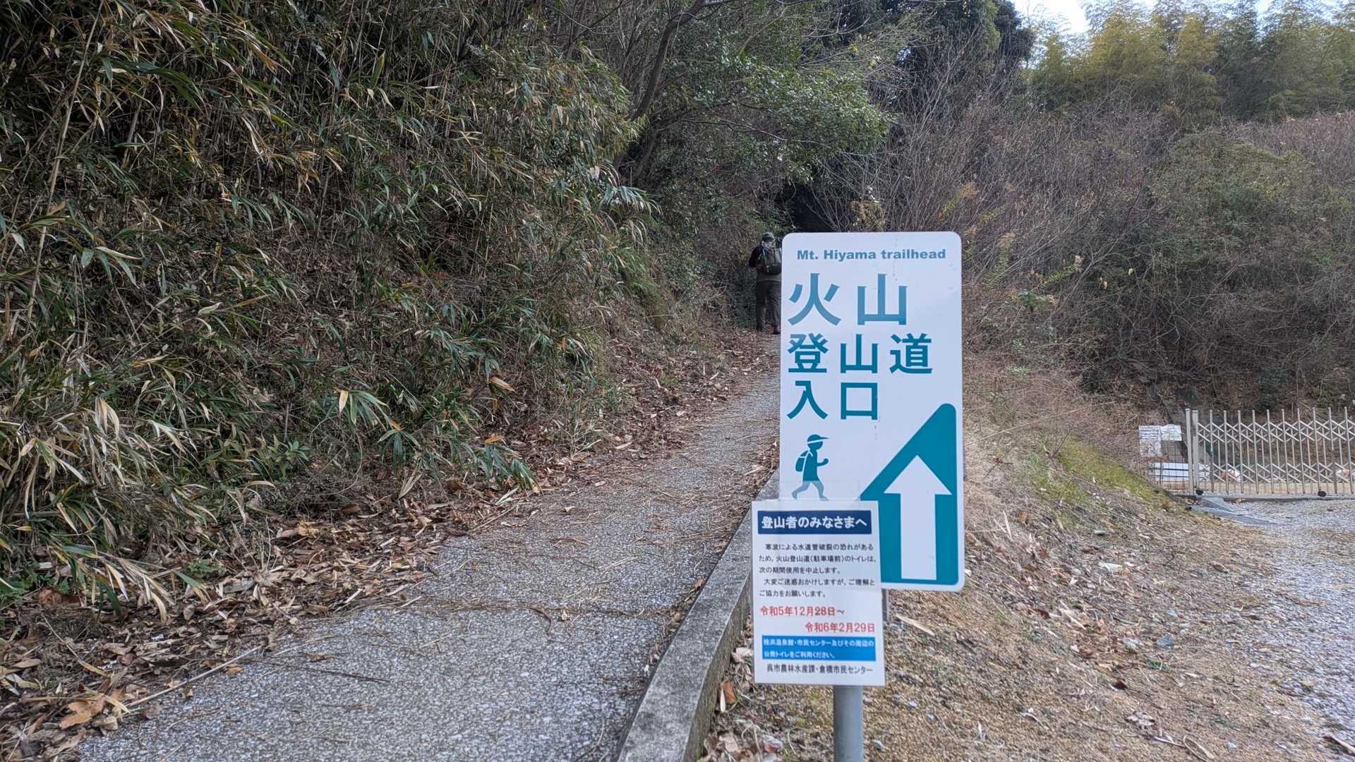 火山登山道入口-火山 往復コースの写真