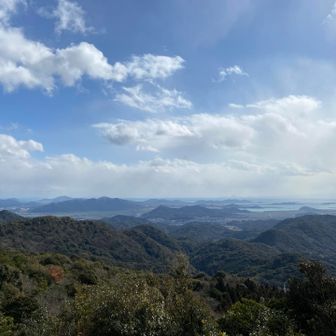 火の山連山が見える
