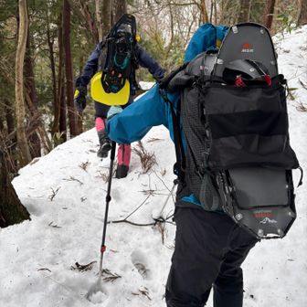 昨日の踏み跡がオーパストップまでありました