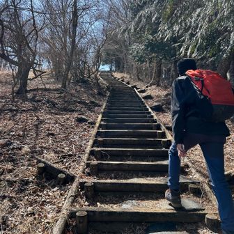 もう下りだけだと思ってたら、まだ階段あった😂